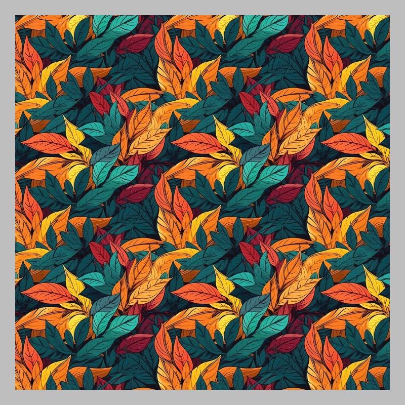 Leaves Seamless Pattern Leaf Foliage Nature Print