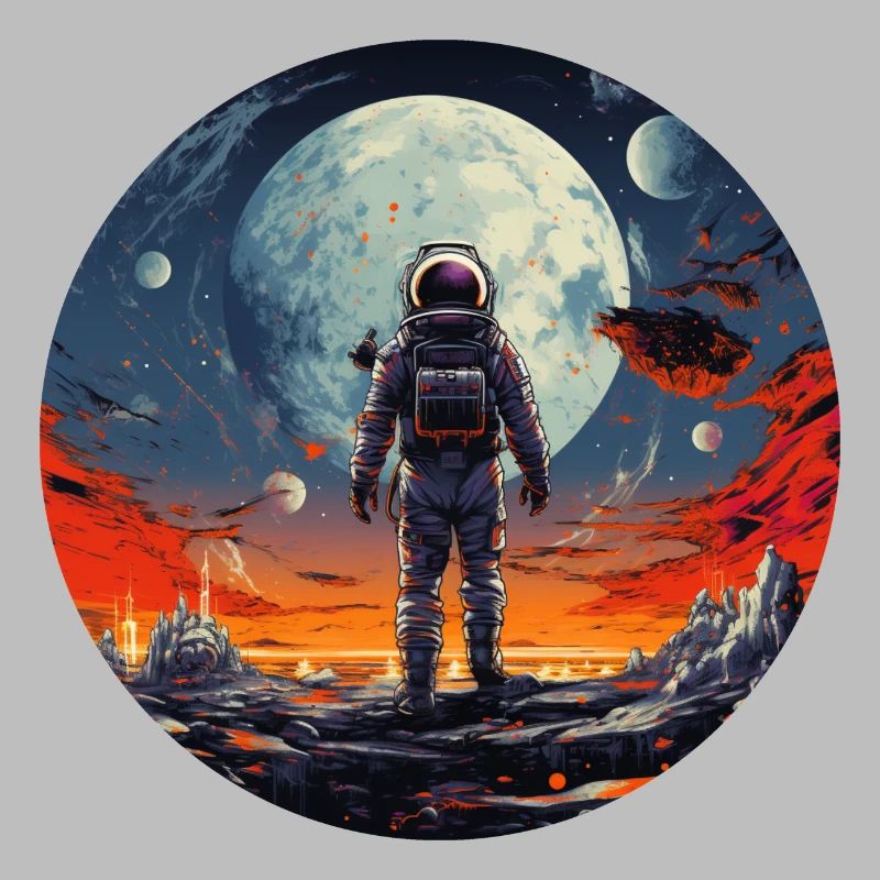 Conception cool d’astronaute nerd lors de la sortie dans l’espace