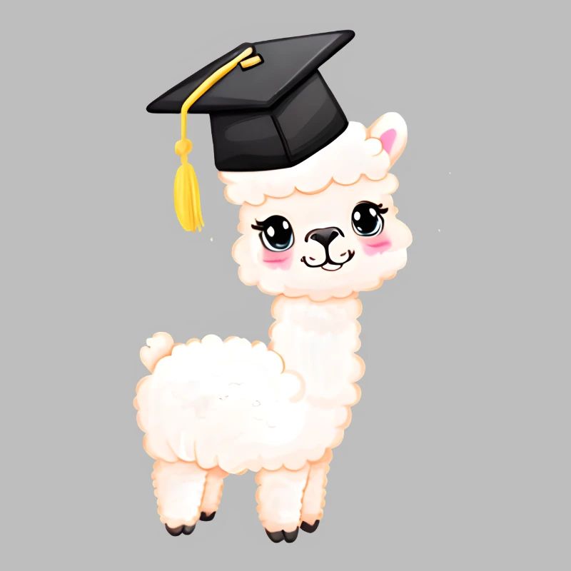 Bachelor Alpaka Absolvent Schulabschluss Studium