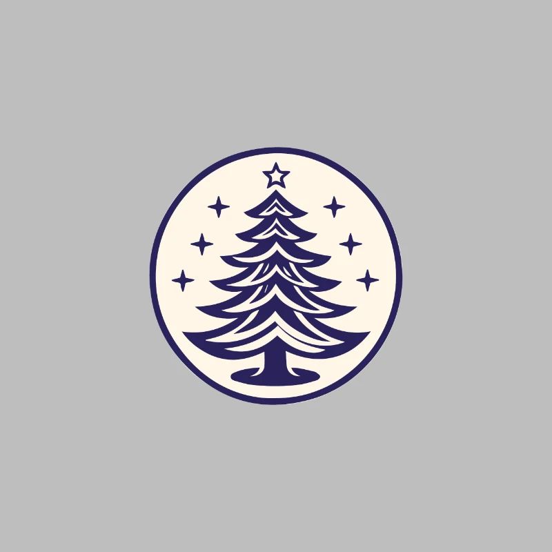 Weihnachtsbaum Emblem Tannenbaum oder Christbaum