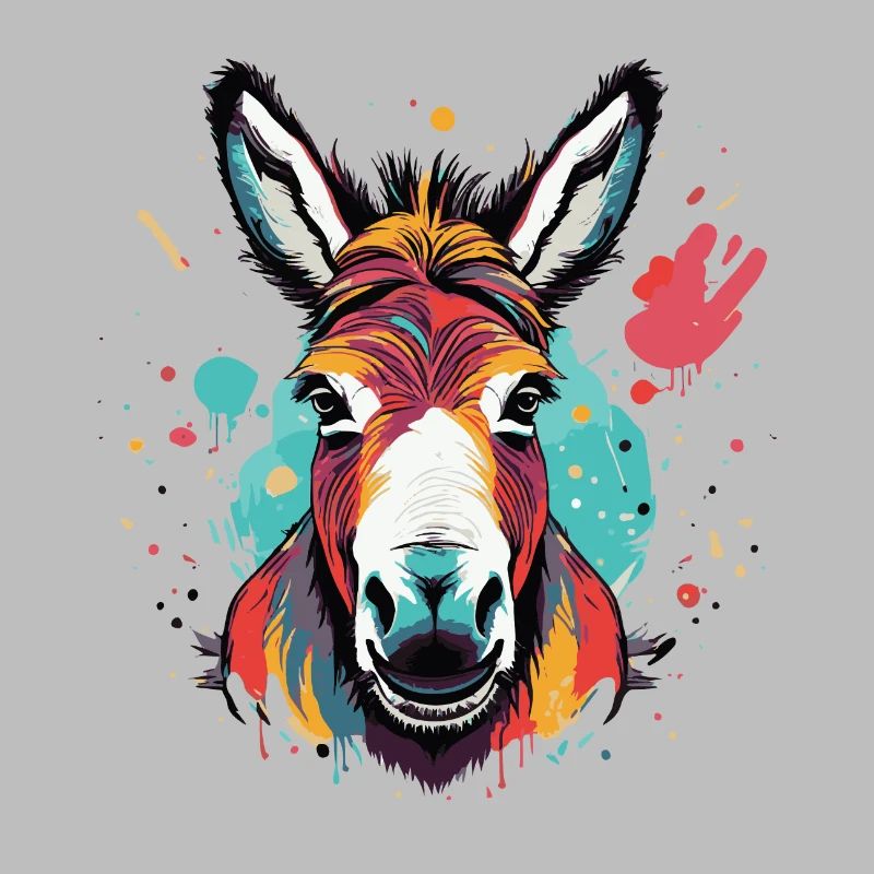 Colorful Donkey Graffiti