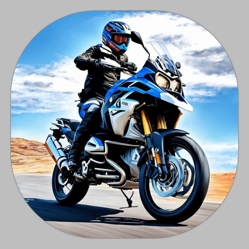 Motorcycle under blue sky