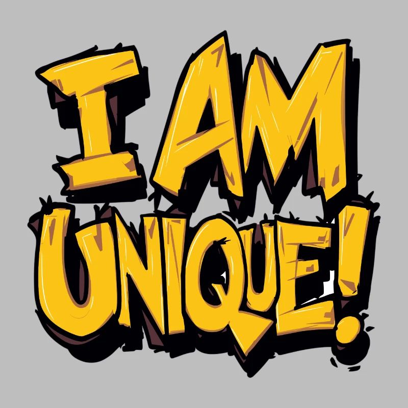 Ich bin einzigartig denke positiv selbstbewusst