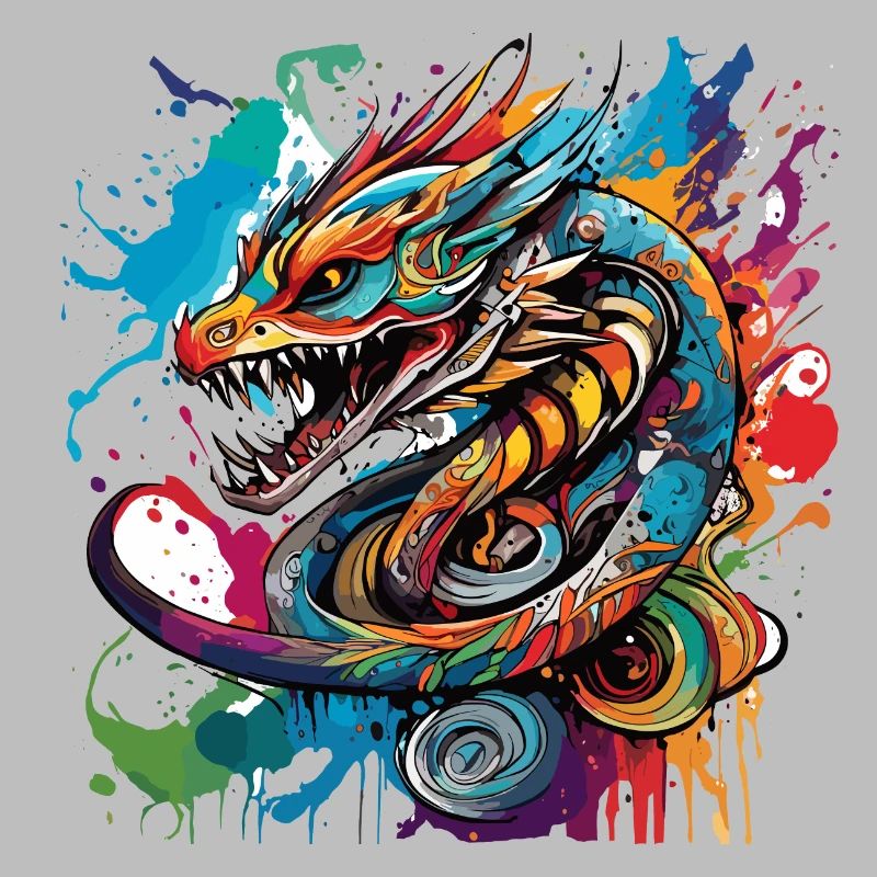 Tattoo / Tier / Kunst / cool / Comic / Drache