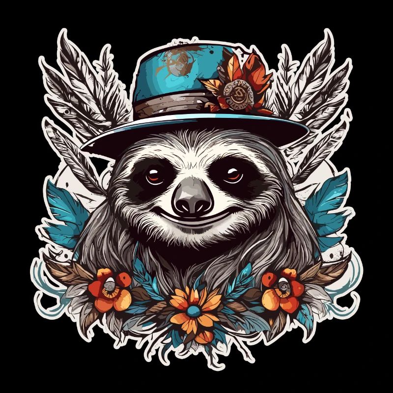 Tattoo / Animal / Art / Cool / Comic / Sloth