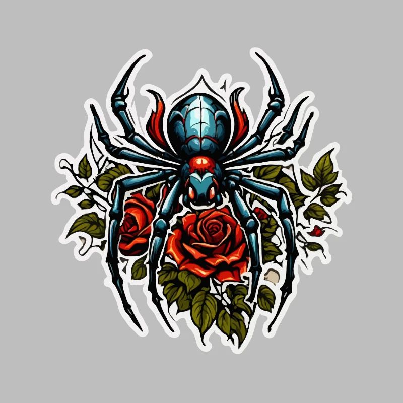 Spinne / Netz / Haustier / Kriechtier / Achtbeiner
