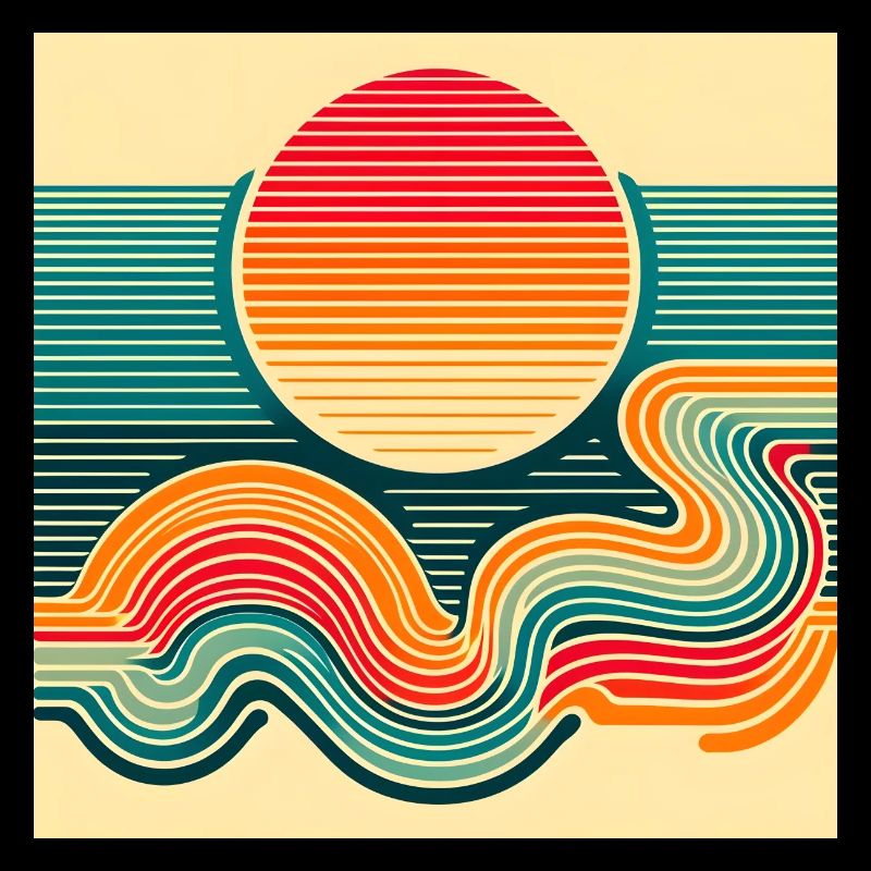 Coucher de soleil rétro 2