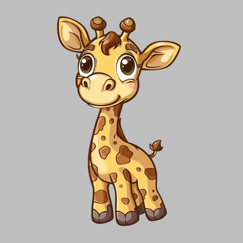 Cute giraffe with big eyes