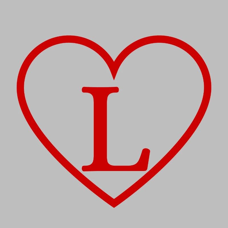Buchstabe l rotes Herz
