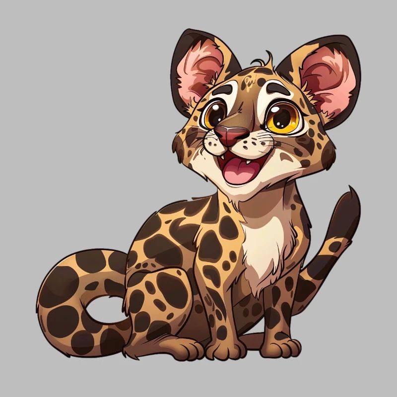 Verspielter Junger Leopard Blick