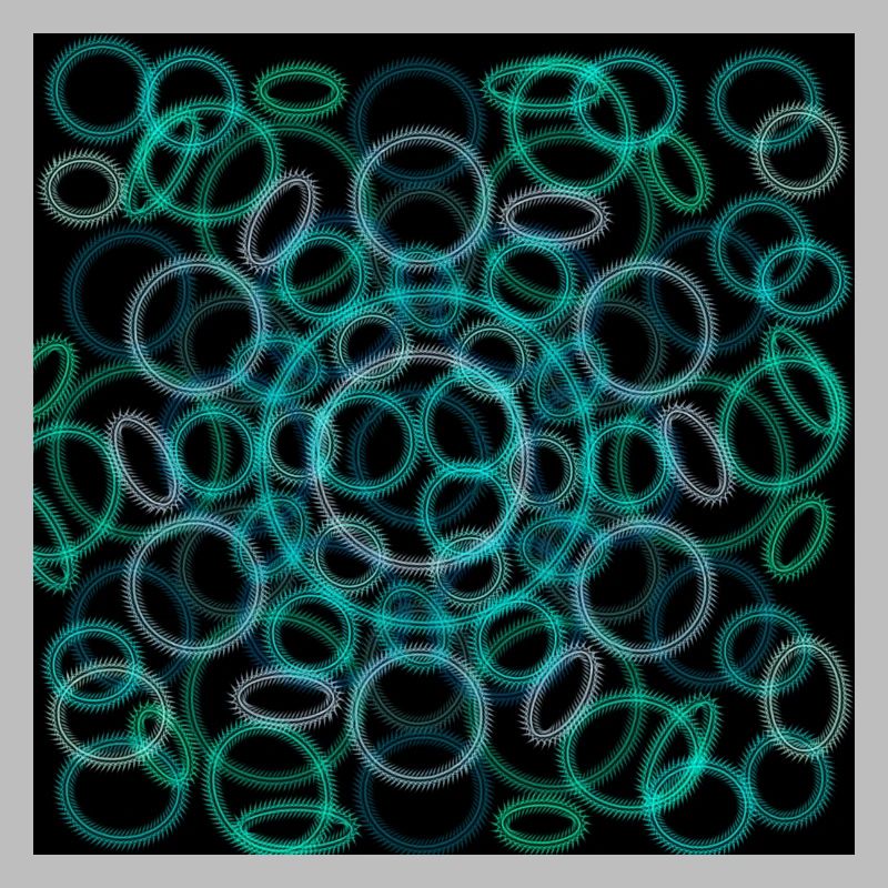 Abstract circles design on black background