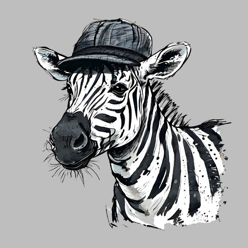 Cute Zebra with Hat