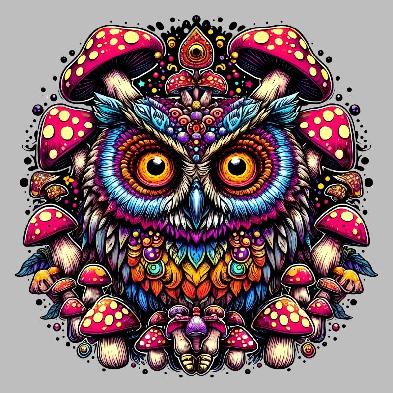 Psychedelische Eule