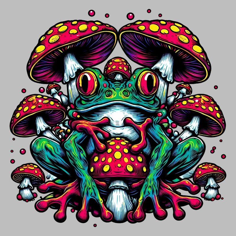 Frog with toadstool