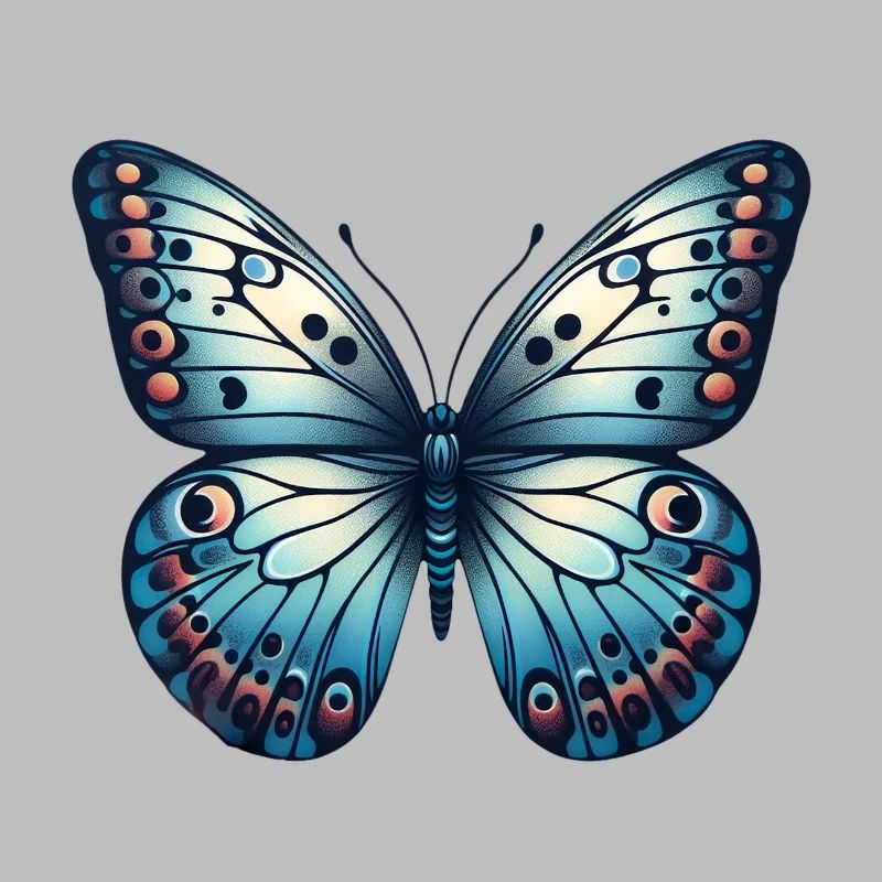 Papillon bleu - papillon