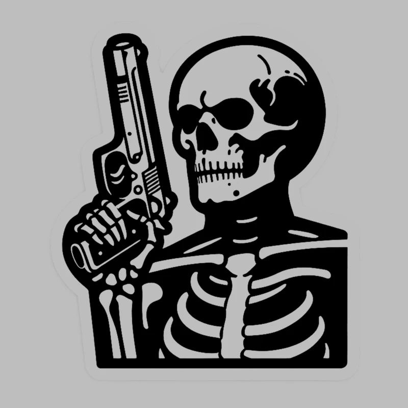 Skelett mit Waffe