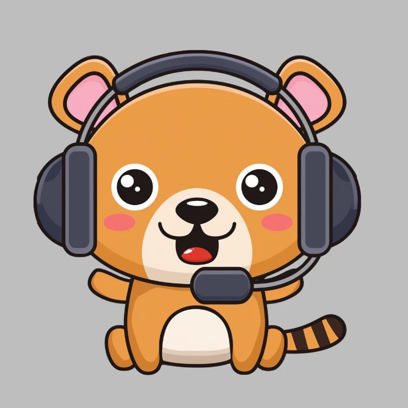 Bear with headset
