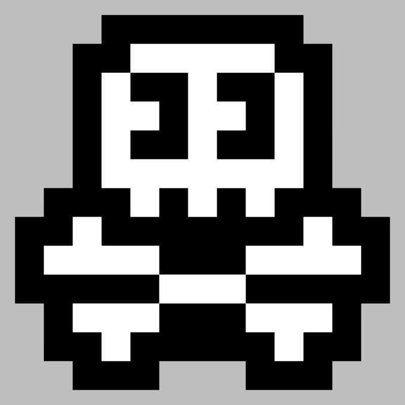 8bit cute skull