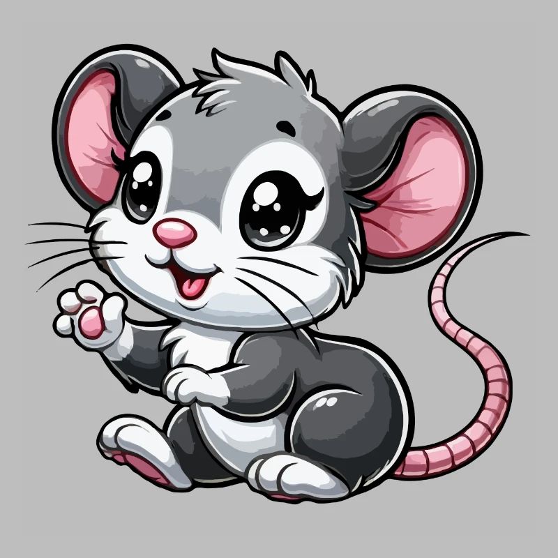 Mouse child waving