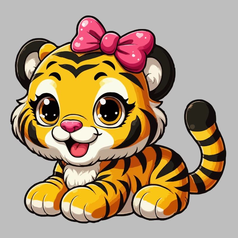 Mädchen Tiger