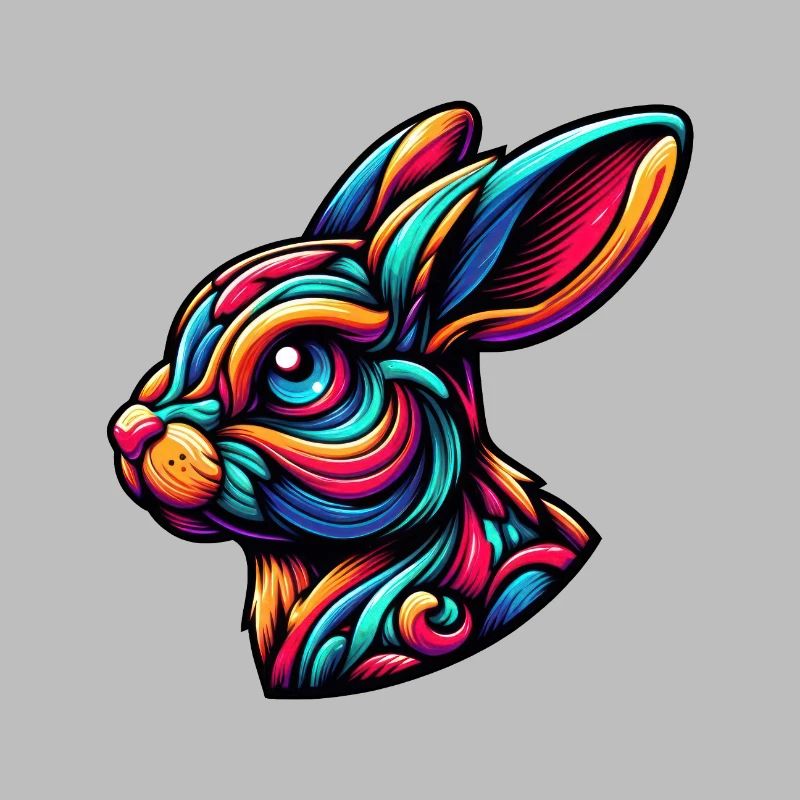 Abstract Rabbit Illustration