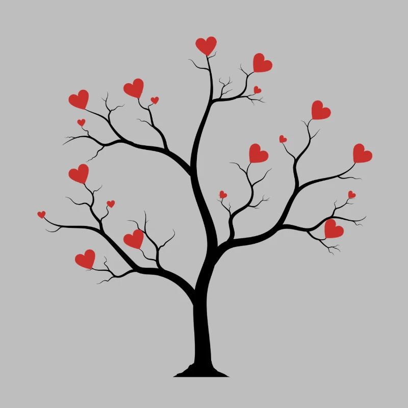 tree with hearts