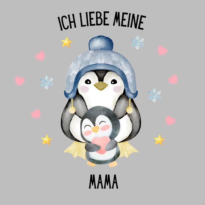 Ich liebe meine Mama Pinguin