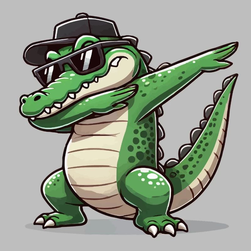 crocodile bande dessinée dabbing