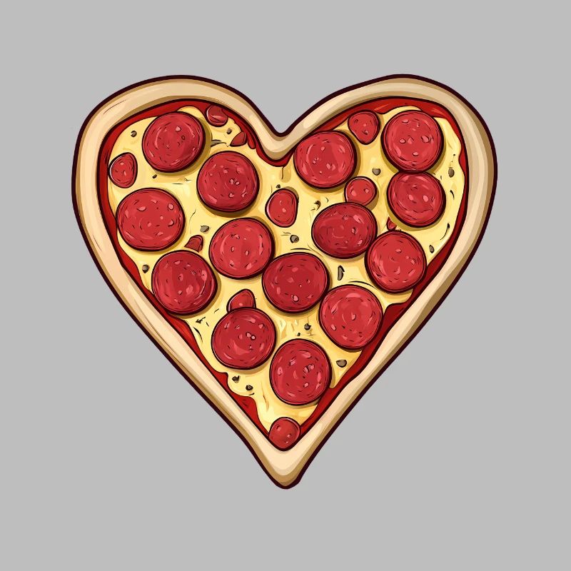 Pizza Herz Valentinstag Geschenk