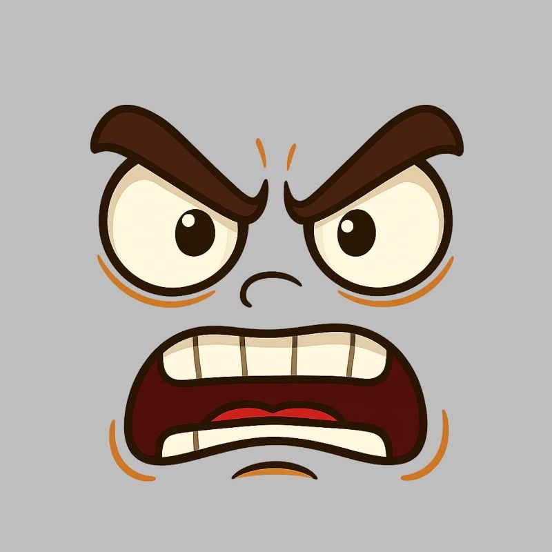 Böse oder Verärgert? Jedenfalls markantes Gesicht