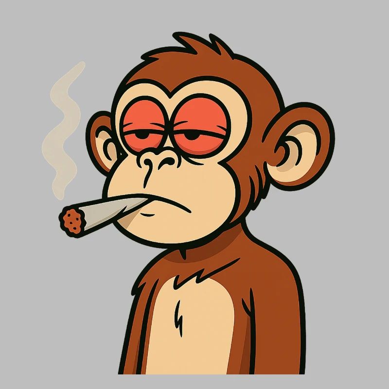 Chill Monkey - Stoner de conception de dessin animé drôle
