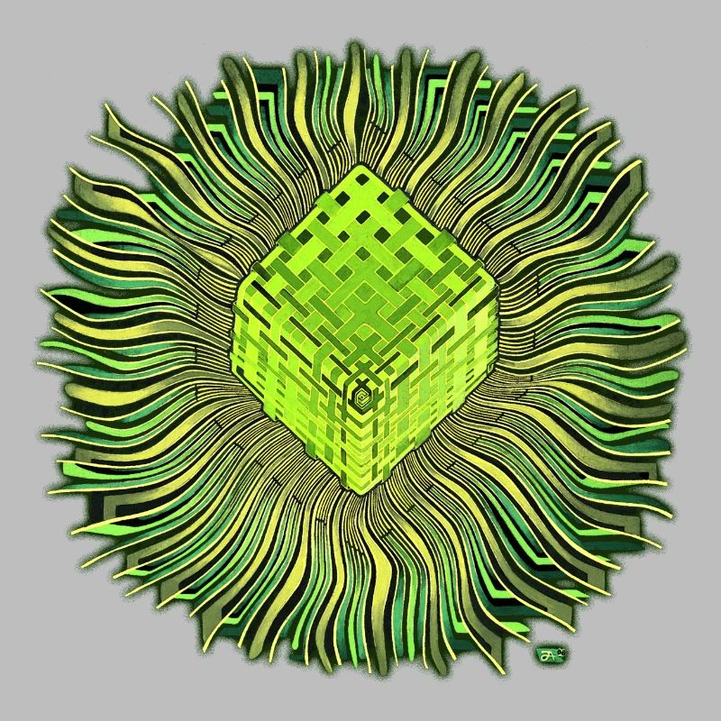 Psychedelic Cube / Psychedelischer Würfel