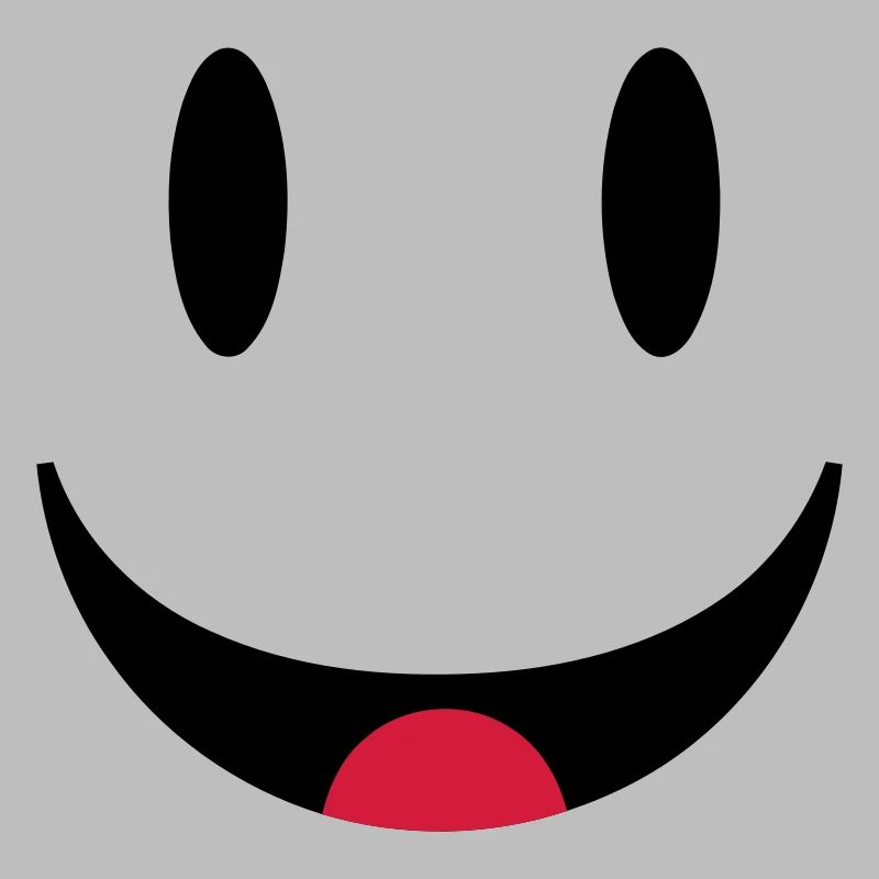 Visage souriant heureux avec la langue