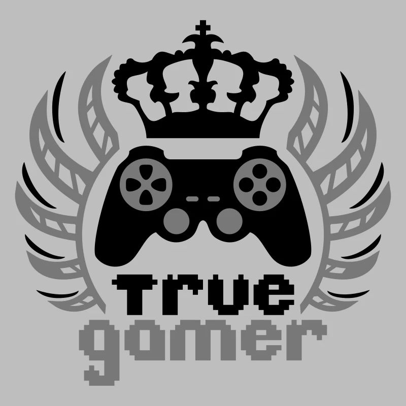 true gamer king krone controller logo könig 8 bit