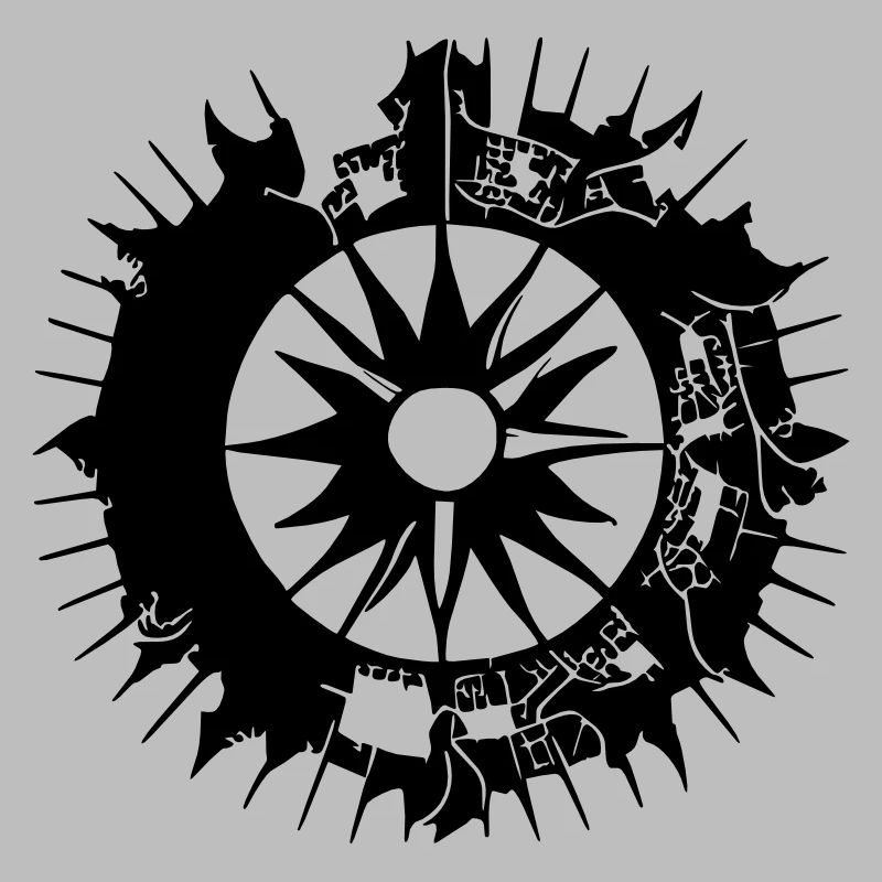 Sonne Mond Mosaik Astrologie Symbol Vektor 2