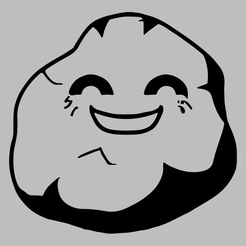 Stone with face smile laughter vector