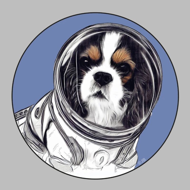 King Charles Cavalier Spaniel dans l’espace