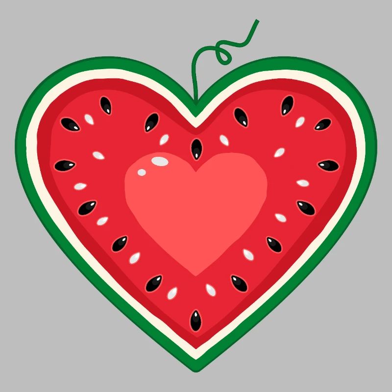 Conception de pastèque comme un cœur