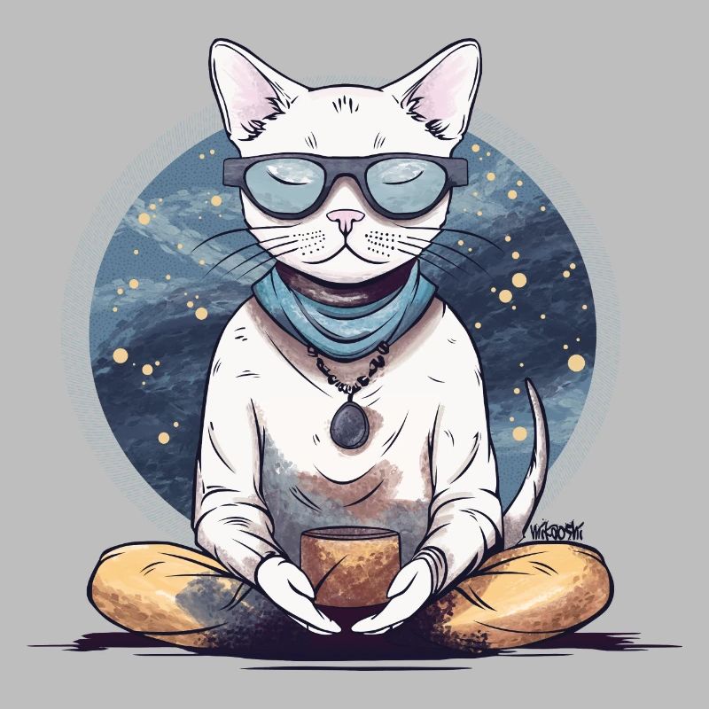 Chat méditant