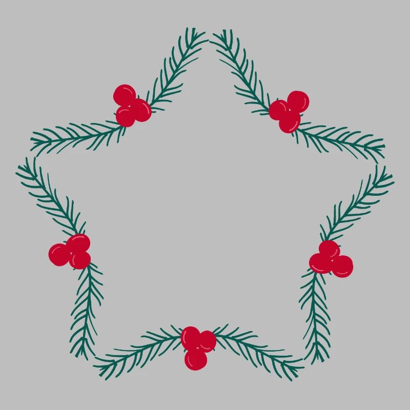 Weihnachtskranz in Sternform