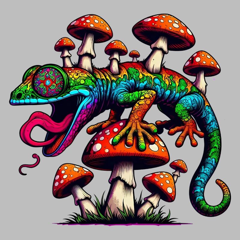 Psychedelic Magic Gecko