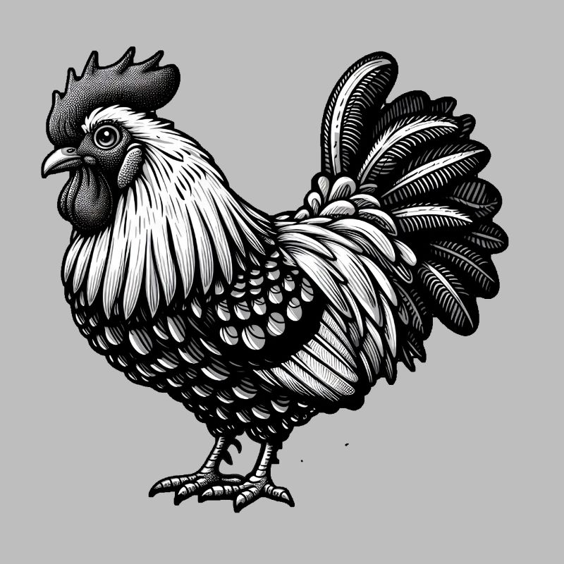 Illustration de coq complexe