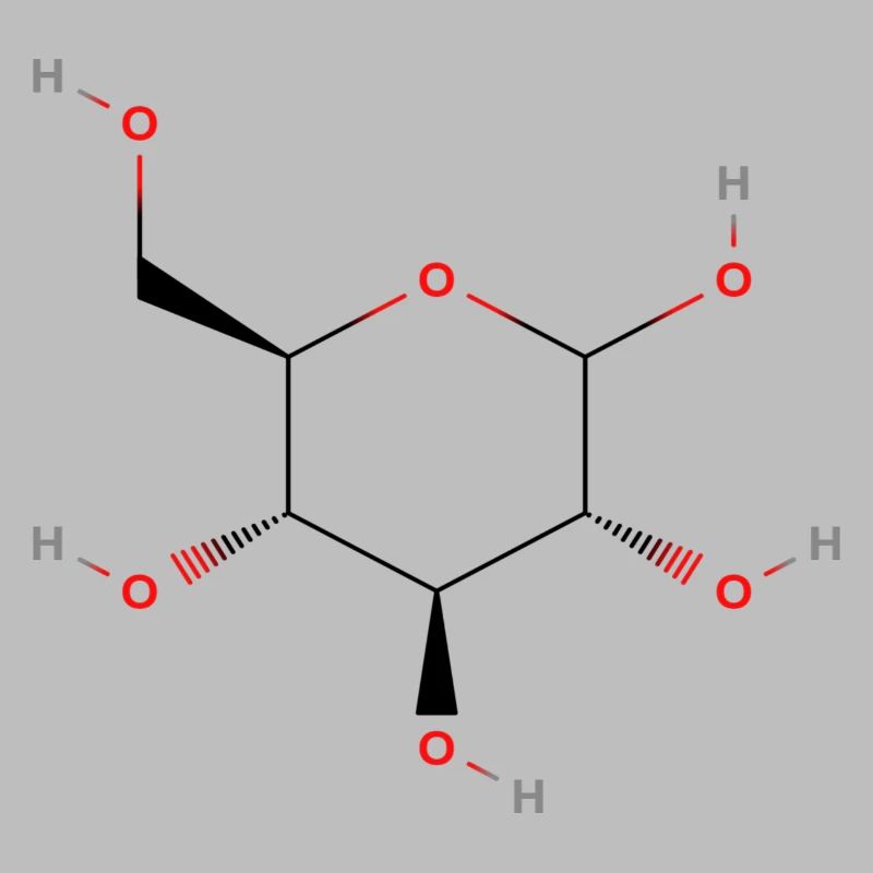 Molécule de glucose - Formule structurale colorée