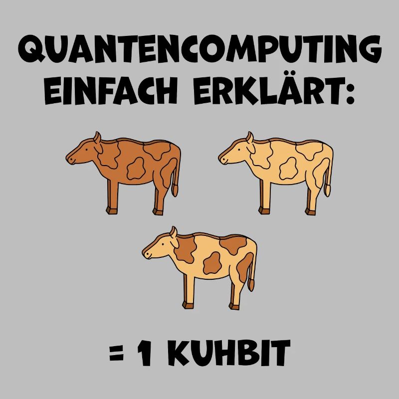 Quantencomputing mit Kühen Lustig Geschenk Kuhbit