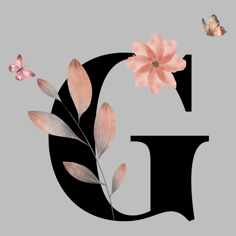 Buchstabe g Wildblumen Aquarelle