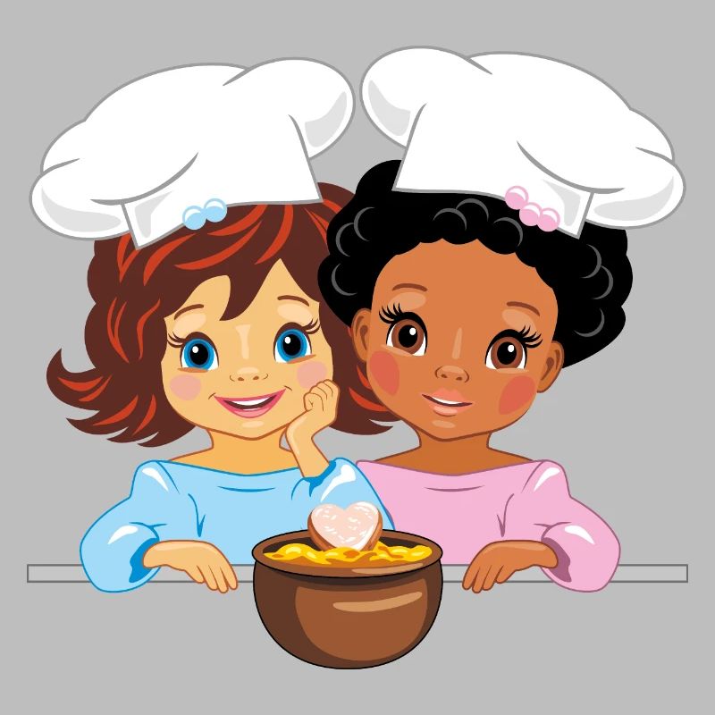 Deux petits amis adorent cuisiner ensemble