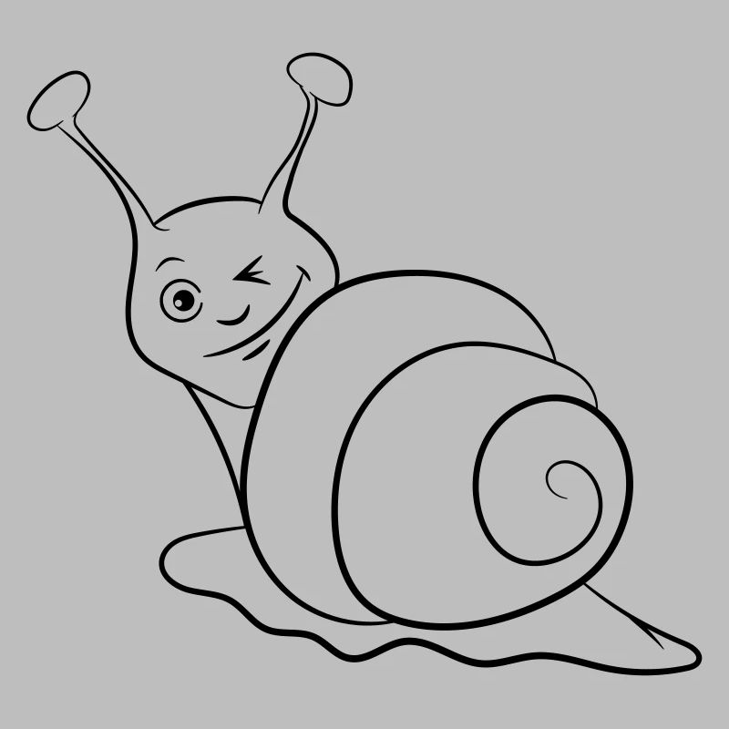 Escargot drôle clin d’oeil