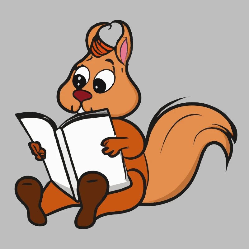 Eichhörnchen liest Buch Geschenkidee