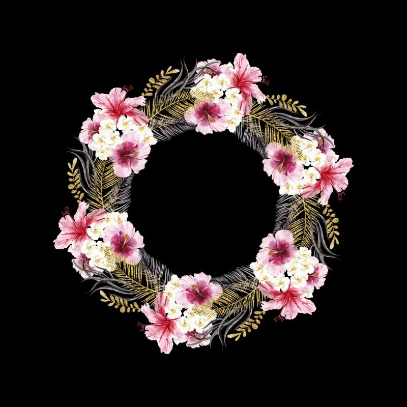 Couronne de fleurs fleurs fleurs colorée été