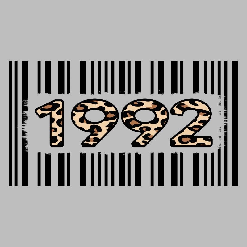 1992 anniversaire 30 ans code-barres léopard